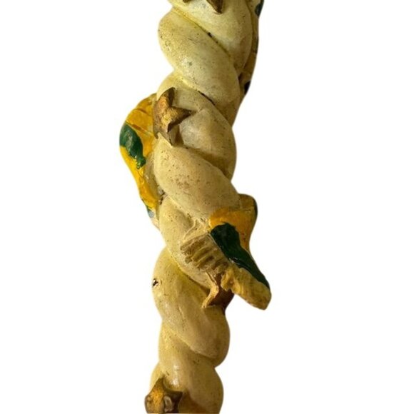 Handmade Snowman Icicle Christmas Ornament With Broom & Scarf - Picture 3 of 5